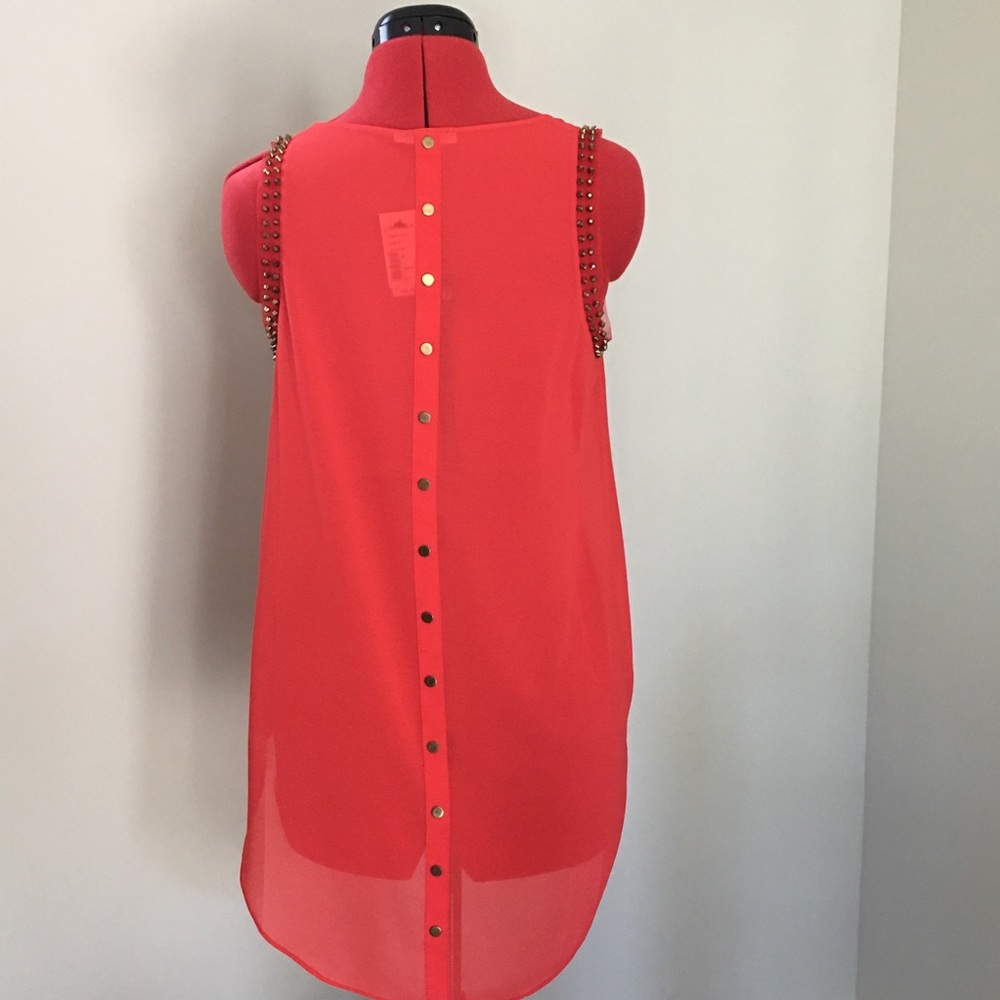 Red Studded Tank - Picture 2 of 7